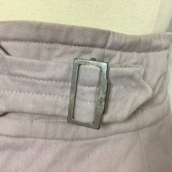 Vintage Y2K, 00s Yves Saint Laurent Rive Gauche Pink Beige Ruffle Pencil Skirt - Picture 7 of 12